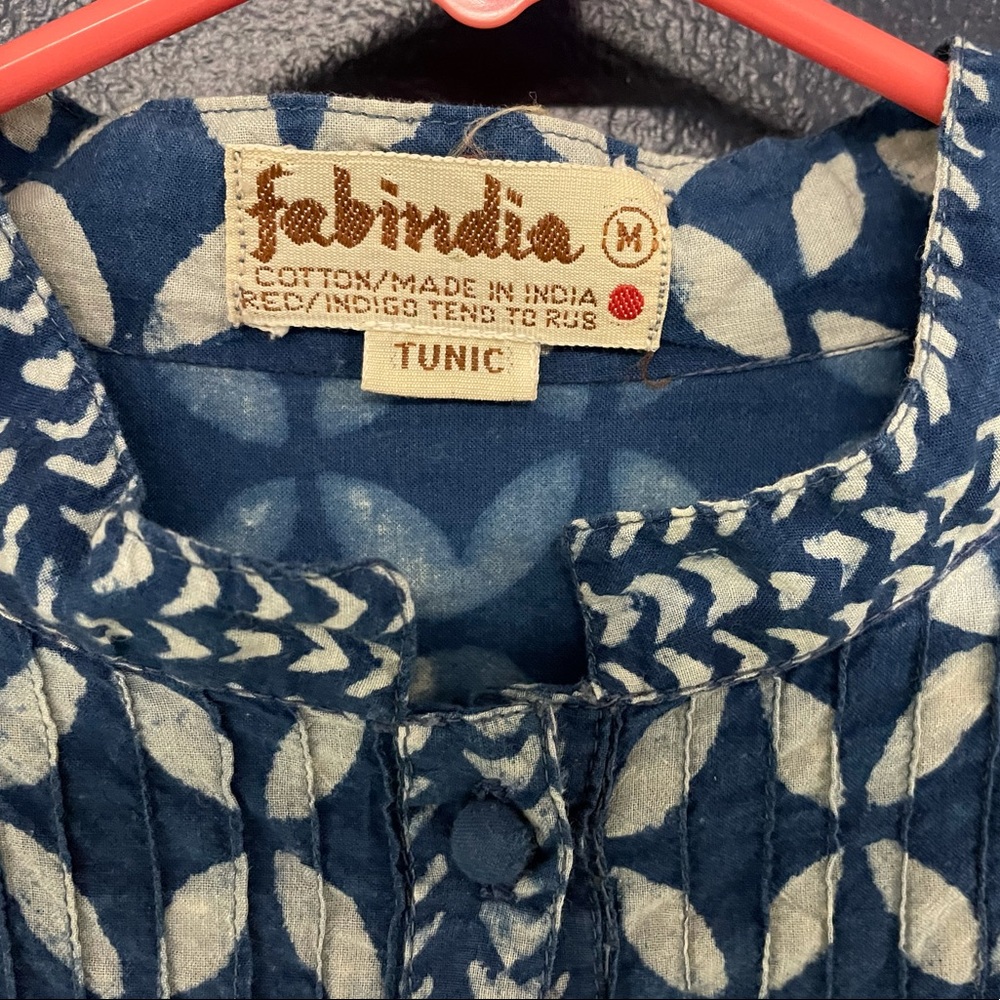 Fabindia tunic, gorgeous, blue, size M